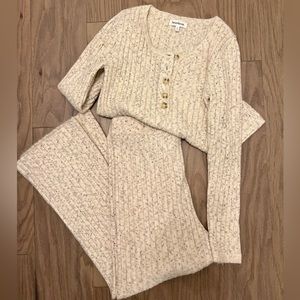 Heartloom “oat” sweater lounge set